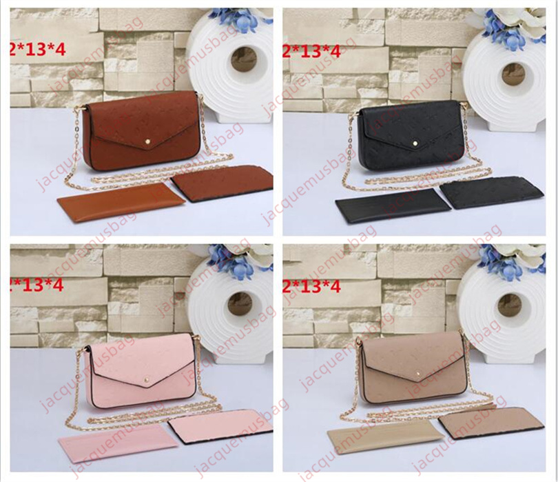 Women Felicie chain bag 3-pc handbag cardholder designer Shoulder crossbody bags Luxury leather messenger Clutch wallet Hobo purses pouch dhgate Satchels Sacoche, 2#
Women Felicie chain bag 3-pc handbag cardholder designer Shoulder crossbody bags Luxury leather messenger Clutch wallet Hobo purses pouch dhgate Satchels Sacoche, 2#