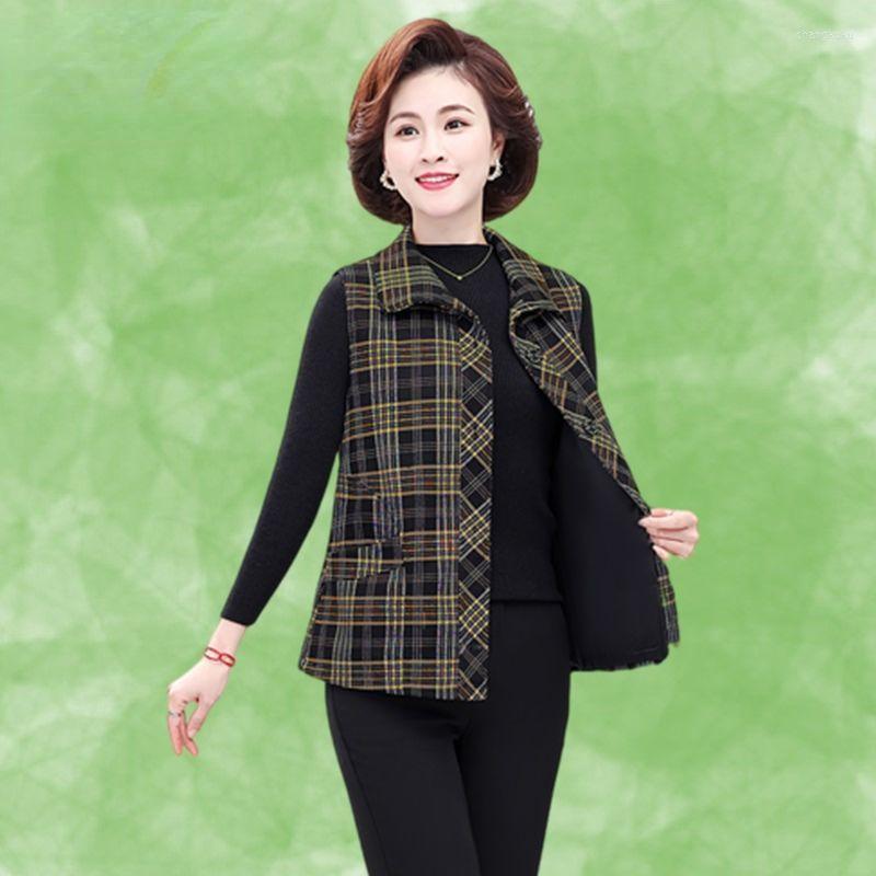 Women's Vests 2023 Women's Spring Autumn Korean Elegant Waistcoat Plaid Sleeveless Jackets Fashion Single Breasted Coats X74, Red 
Women's Vests 2023 Women's Spring Autumn Korean Elegant Waistcoat Plaid Sleeveless Jackets Fashion Single Breasted Coats X74, Red