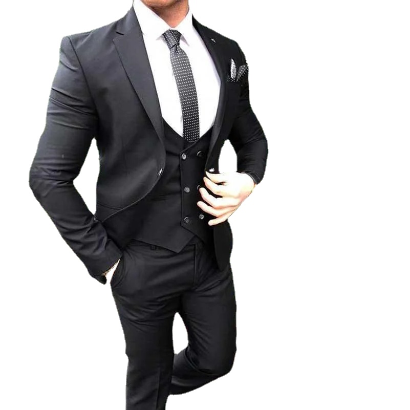 Black Casual Men Wedding Suits Business Slim Fit Tuxedos Groom Wear 3 Pieces (Jacket+Pants+Vest) Bridegroom Prom Suits Costume Homme
Black Casual Men Wedding Suits Business Slim Fit Tuxedos Groom Wear 3 Pieces (Jacket+Pants+Vest) Bridegroom Prom Suits Costume Homme
