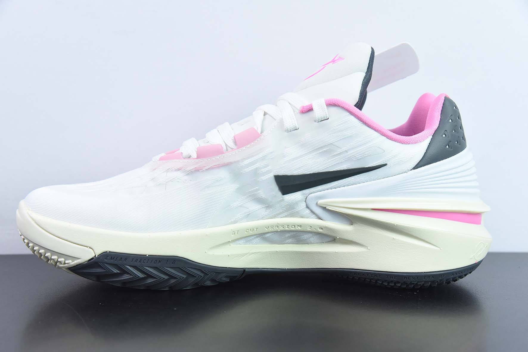 2023 New Arrived Mens Basketball Shoes Zoom GT Cut 2 White Pink Grey The Popular Designer Sports Sneakers, White grey pink