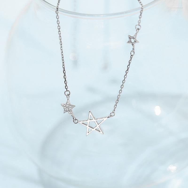 Chains Elegant And Simple Hollow Five Pointed Star Necklace Woman Silver Color Geometric Clavicle Chain Jewelry Valentine's Day
Chains Elegant And Simple Hollow Five Pointed Star Necklace Woman Silver Color Geometric Clavicle Chain Jewelry Valentine's Day