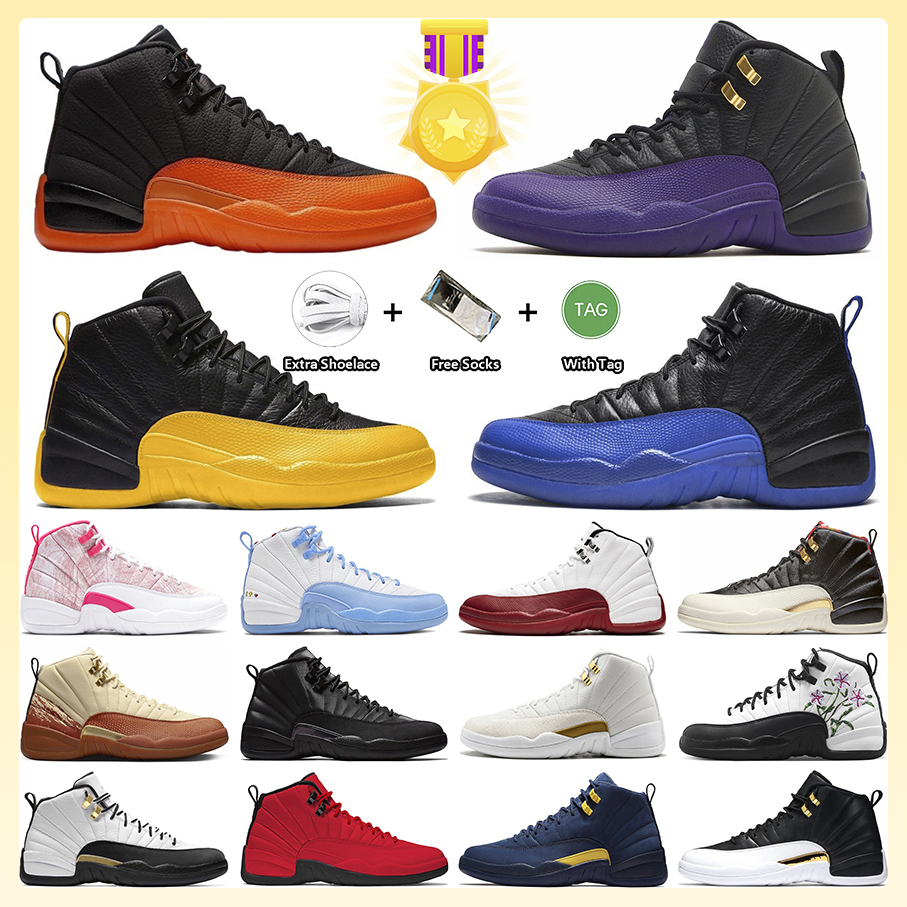 12 12s Basketball Shoes Brilliant Orange Cherry Field Purple Michigan Vlack Taxi Stealth Eastside Golf x Muslin Winterized Wings CNY Sneakers for Men and Women, Item#13
12 12s Basketball Shoes Brilliant Orange Cherry Field Purple Michigan Vlack Taxi Stealth Eastside Golf x Muslin Winterized Wings CNY Sneakers for Men and Women, Item#13