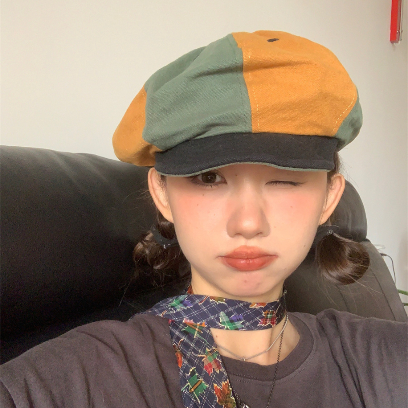 American Retro Short-brimmed Octagonal Newsboy Hat Summer Shade Japanese Tooling Soft Top Contrasting Color Berets for Women
American Retro Short-brimmed Octagonal Newsboy Hat Summer Shade Japanese Tooling Soft Top Contrasting Color Berets for Women