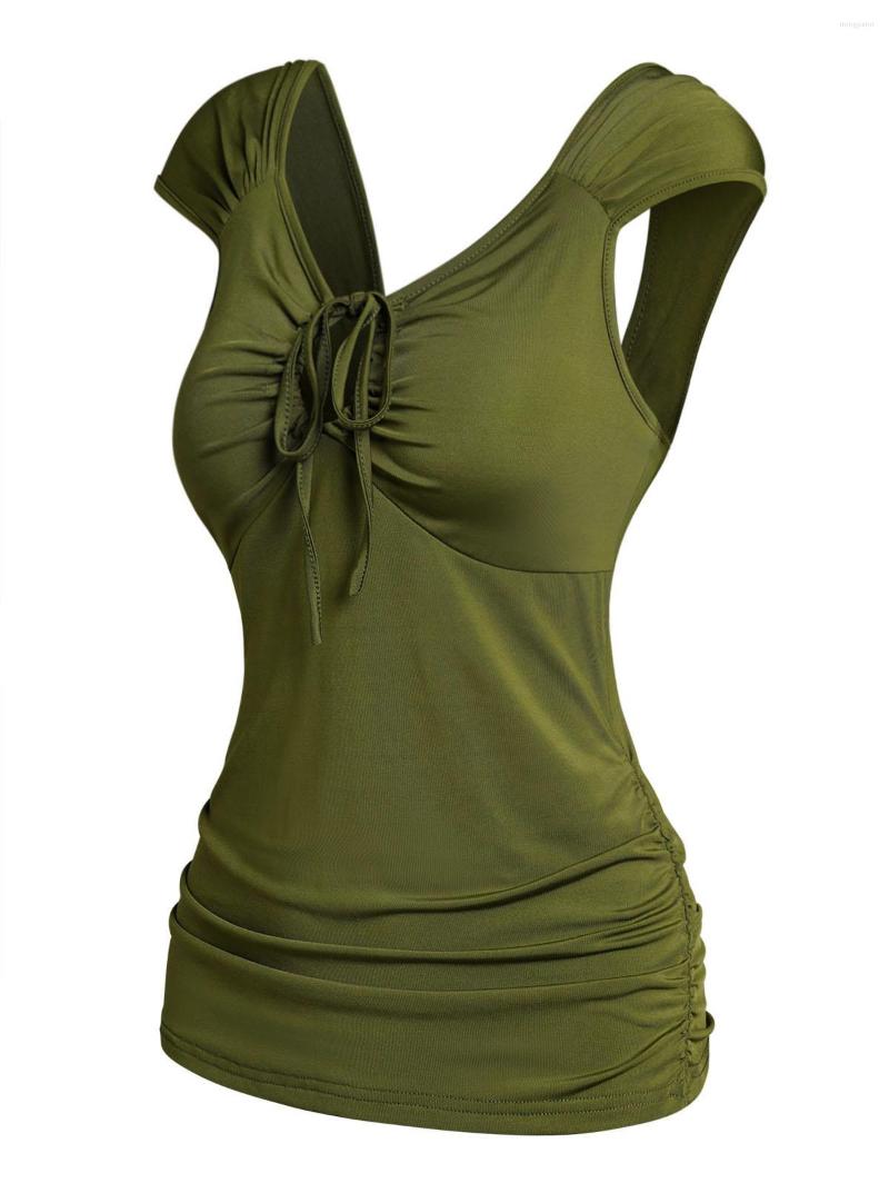Women' T Shirts Women Green Summer Cinched Cut Out Tops For Female Daily Outing Lady Solid Color Cap Sleeve Ruched Casual Tee
Women' T Shirts Women Green Summer Cinched Cut Out Tops For Female Daily Outing Lady Solid Color Cap Sleeve Ruched Casual Tee
