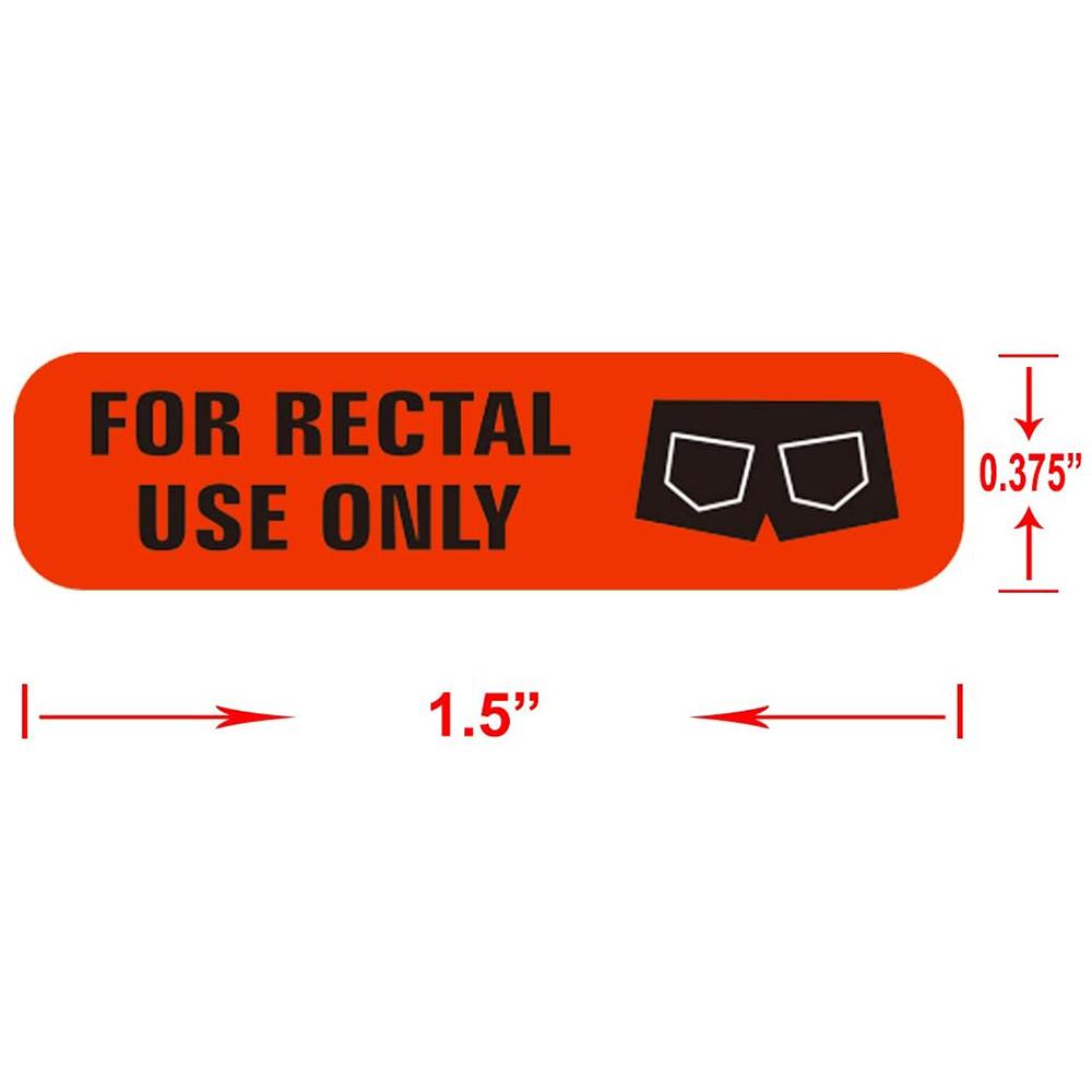 Stickers 500"for Rectal Use Only" Stickers Waterproof 1.5" x 3/8" Fluorescent Orang Stickers with Permanent Adhesive (Orange)
Stickers 500"for Rectal Use Only" Stickers Waterproof 1.5" x 3/8" Fluorescent Orang Stickers with Permanent Adhesive (Orange)