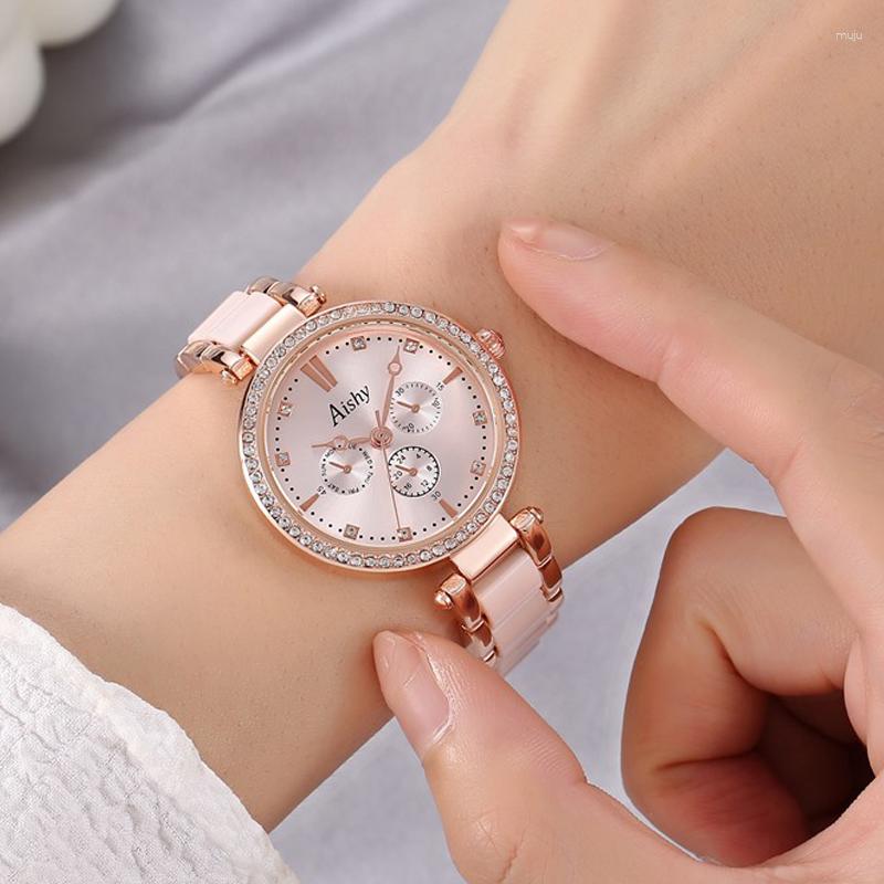 Wristwatches 2023 Beautiful Alloy Quartz Casual Elegant Women Watches Luxury Fashion Metal Band Ladies Charm Crystal Diamond, Burgundy
Wristwatches 2023 Beautiful Alloy Quartz Casual Elegant Women Watches Luxury Fashion Metal Band Ladies Charm Crystal Diamond, Burgundy