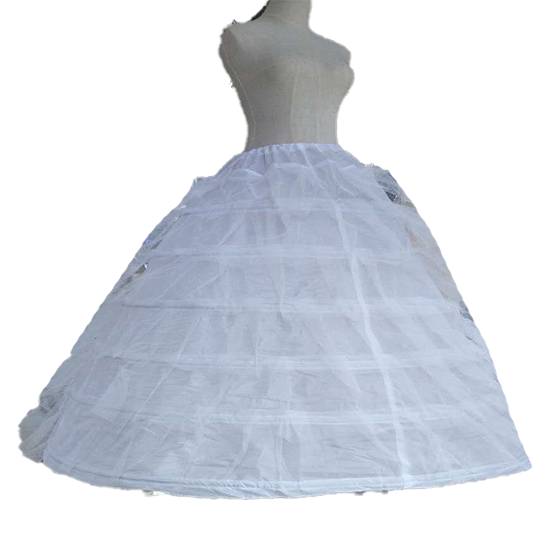 Big White Petticoats Super Puffy Ball Gown Slip Underskirt For Adult Wedding Formal Dress Large 6 Hoops Long Crinoline Brand New