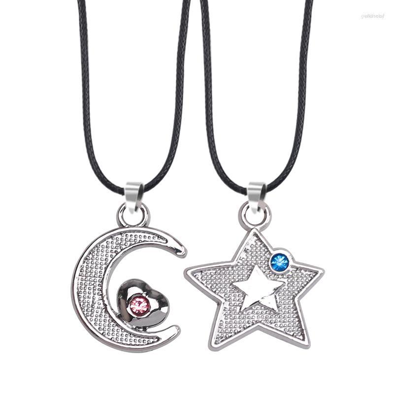 Pendant Necklaces 2 Pieces / Set Necklace Female Mosaic Star Moon Heart-shaped Couple Fashion Men And Women Love Memorial Jewelry Gift
Pendant Necklaces 2 Pieces / Set Necklace Female Mosaic Star Moon Heart-shaped Couple Fashion Men And Women Love Memorial Jewelry Gift