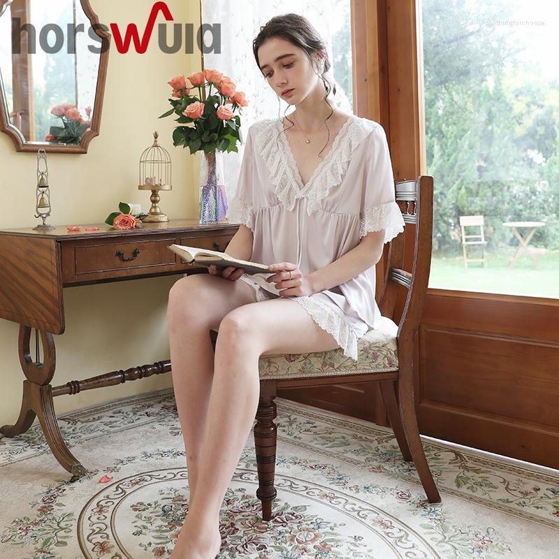 Women' Sleepwear Horswula Princess Style Pajamas Women' Ice Two Piece Set Nightgown Lace Sweet French Silk Home Clothes Suits Clothing, Pink purple
Women' Sleepwear Horswula Princess Style Pajamas Women' Ice Two Piece Set Nightgown Lace Sweet French Silk Home Clothes Suits Clothing, Pink purple