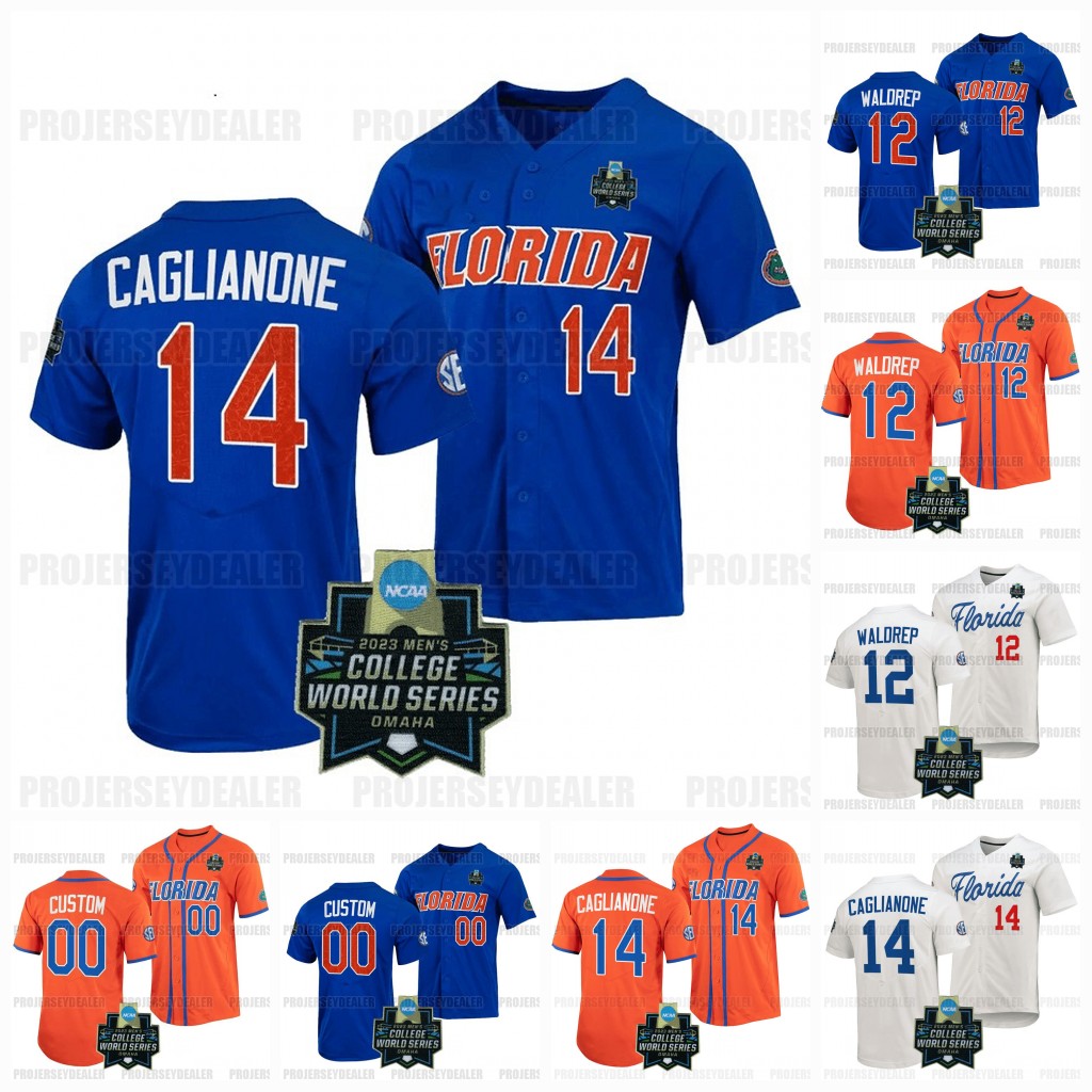 Florida Gators 2023 College World Weries Baseball Jersey Wyatt Langford Jac Caglianone Hurston Waldrep Josh Rivera Cade Fisher Ty Evans BT Riopelle Prevesk NCAA