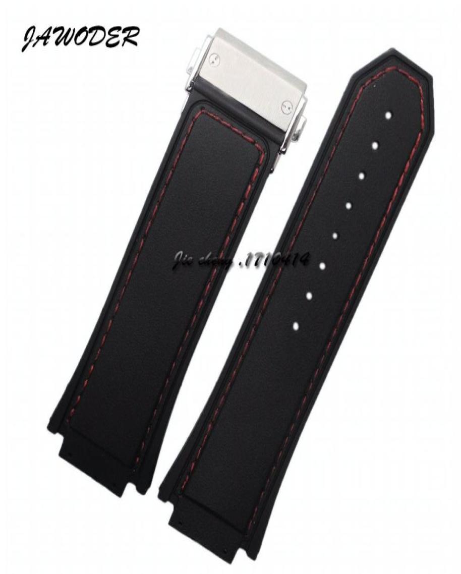 JAWODER Watchband 30 X19mm Men Red Stitched Black Silicone Rubber Watch Band Strap Stainless Steel Deployment Buckle for HUB Big B4760963
JAWODER Watchband 30 X19mm Men Red Stitched Black Silicone Rubber Watch Band Strap Stainless Steel Deployment Buckle for HUB Big B4760963