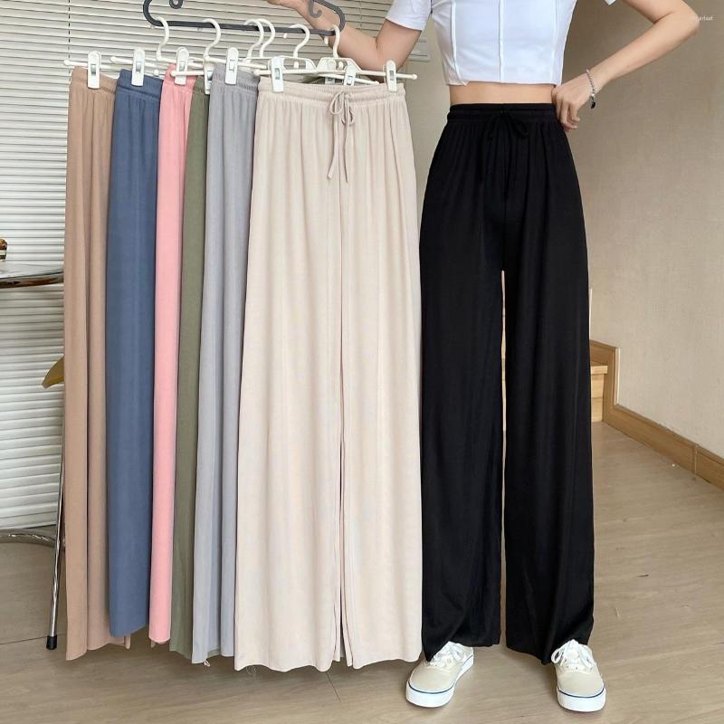 Women's Pants Women 2023 Spring Summer Ice Silk Wide Leg High Waist Casual Female Slim Loose Straight Black Trousers
Women's Pants Women 2023 Spring Summer Ice Silk Wide Leg High Waist Casual Female Slim Loose Straight Black Trousers