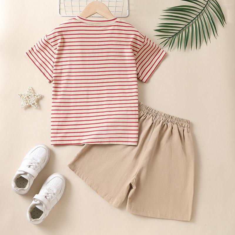 Clothing Sets Children's Summer Boys And Girls Minimalist Stripe Short Sleeved Top Denim Shorts Set, White
Clothing Sets Children's Summer Boys And Girls Minimalist Stripe Short Sleeved Top Denim Shorts Set, White