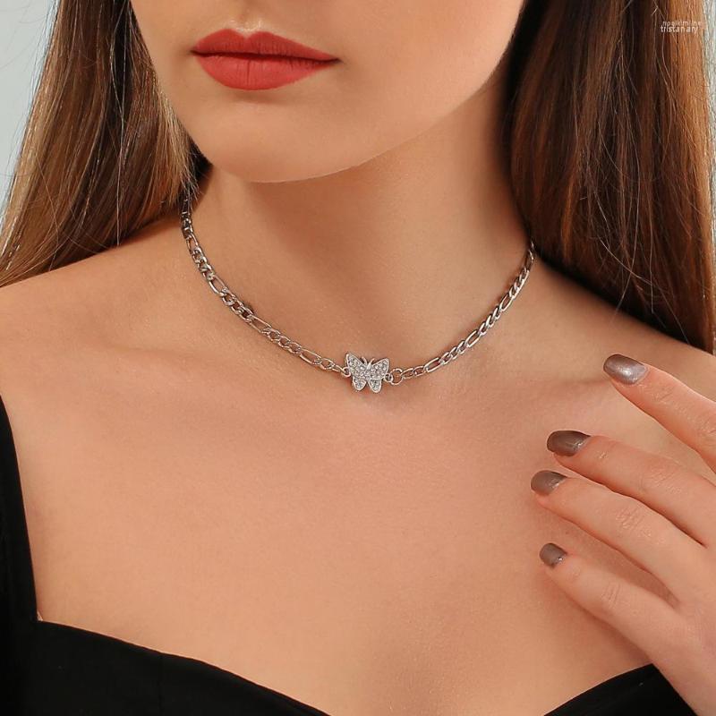 Pendant Necklaces Fashion Link Chains Choker Necklace Women Bijoux Femme Full Crystal Butterfly Chunky Collar Jewelry
Pendant Necklaces Fashion Link Chains Choker Necklace Women Bijoux Femme Full Crystal Butterfly Chunky Collar Jewelry