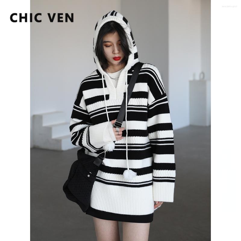Women' Sweaters CHIC VEN Women Sweater Fashion Striped Hooded Girl Sweatshirts Hoodies Pullover Jumpers Woman Top Knitwear Autumn Winter, Black
Women' Sweaters CHIC VEN Women Sweater Fashion Striped Hooded Girl Sweatshirts Hoodies Pullover Jumpers Woman Top Knitwear Autumn Winter, Black