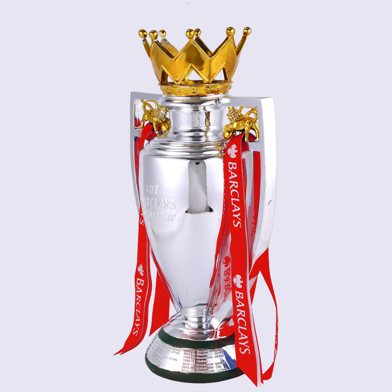 Decorative Objects Figurines Football Trophy Europe Award League Model Cup European Ornaments Soccer Champion Souvenir Gifts for Fans 230627