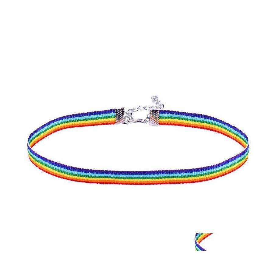 Chokers Gay Pride Rainbow Choker Necklace For Men Women And Lace Chocker Ribbon Collar With Pendant Lgbt Jewelry Drop Delivery Neckl Dhcfq
Chokers Gay Pride Rainbow Choker Necklace For Men Women And Lace Chocker Ribbon Collar With Pendant Lgbt Jewelry Drop Delivery Neckl Dhcfq