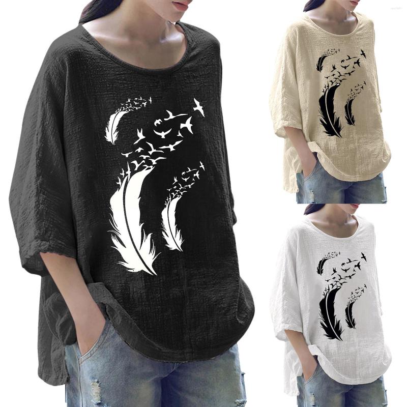 Women' T Shirts Women Summer Tops Print Cotton Blend Round Neck Three Quarter Sleeve Top Maternity Dressy For, Black
Women' T Shirts Women Summer Tops Print Cotton Blend Round Neck Three Quarter Sleeve Top Maternity Dressy For, Black