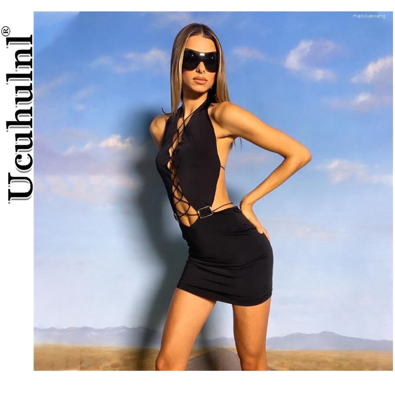 Casual Dresses 2023 Summer Clothes Festival Women Lace Up Halter Mini Dress Cross Bandage Backless Bodycon Sexy Patchwork Party Club, Black
Casual Dresses 2023 Summer Clothes Festival Women Lace Up Halter Mini Dress Cross Bandage Backless Bodycon Sexy Patchwork Party Club, Black