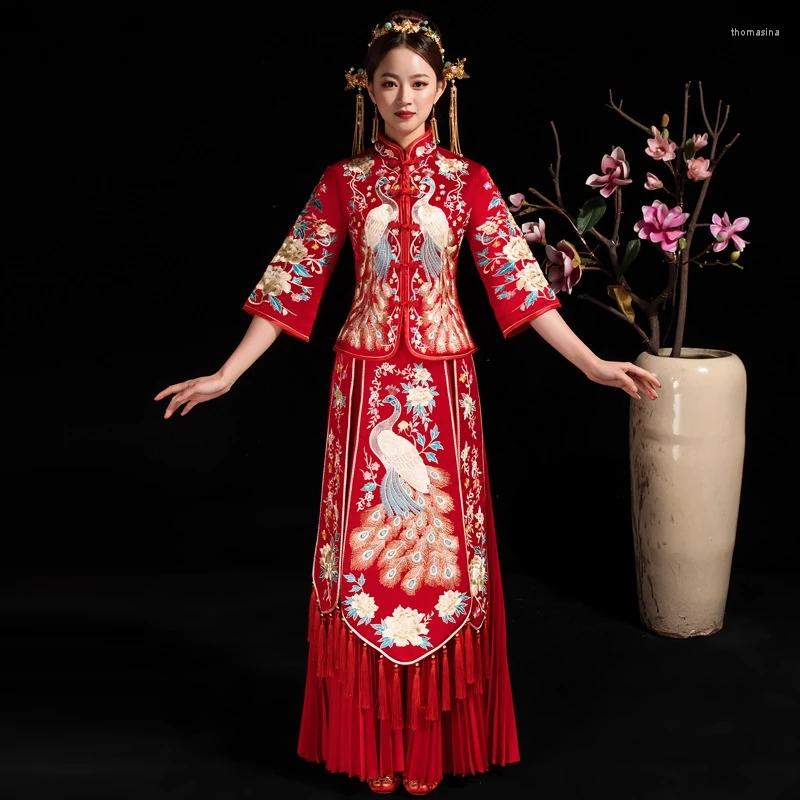 Ethnic Clothing Chinese Wedding Phoenix Toast Retro Bride Dress Dragon And Gown Spring Xiuhe
Ethnic Clothing Chinese Wedding Phoenix Toast Retro Bride Dress Dragon And Gown Spring Xiuhe