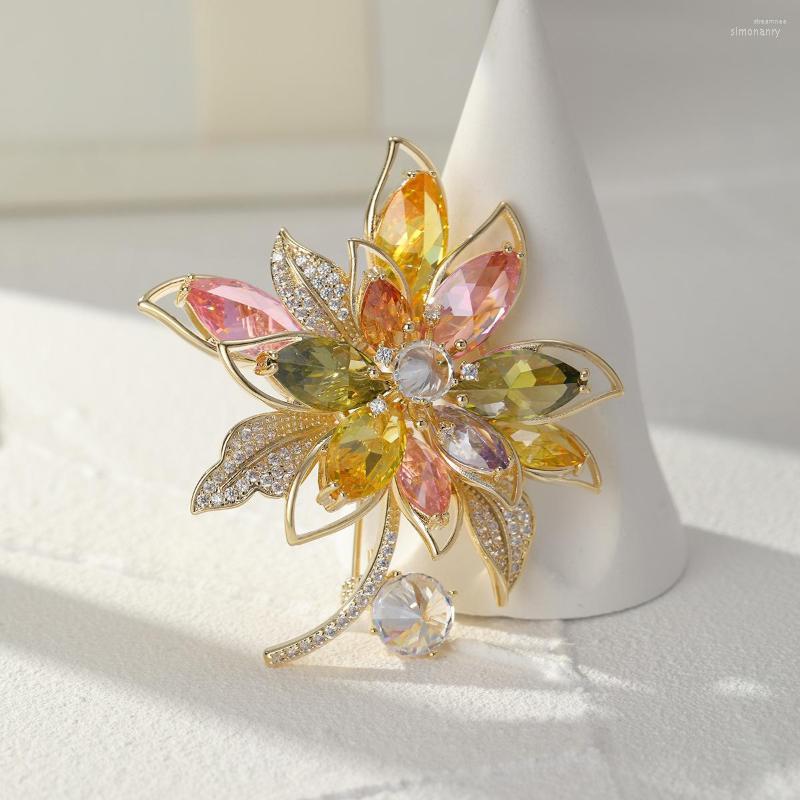Brooches High-End Color Zircon Fashion Temperament Suit Coat Pin Clothing Accessories Flower Brooch Wholesale And Retail
Brooches High-End Color Zircon Fashion Temperament Suit Coat Pin Clothing Accessories Flower Brooch Wholesale And Retail