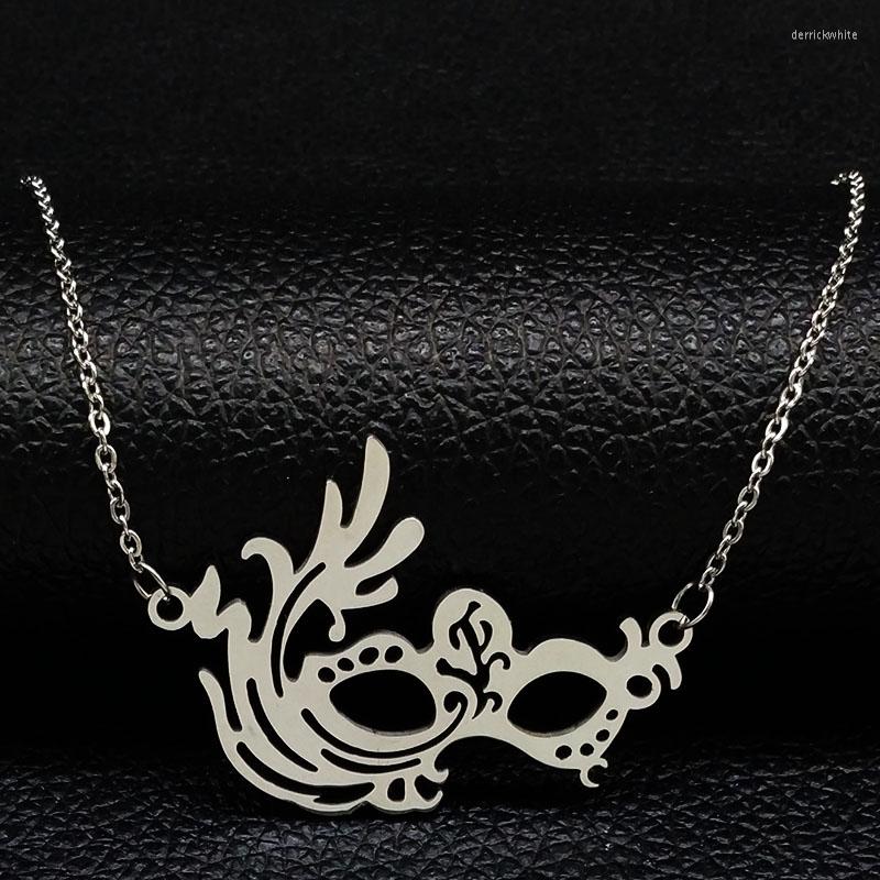 Pendant Necklaces Mask Stainless Steel Chain Necklace For Women Silver Color & Pendants Jewelery Collares Largos De Moda 2023 N18255S07
Pendant Necklaces Mask Stainless Steel Chain Necklace For Women Silver Color & Pendants Jewelery Collares Largos De Moda 2023 N18255S07