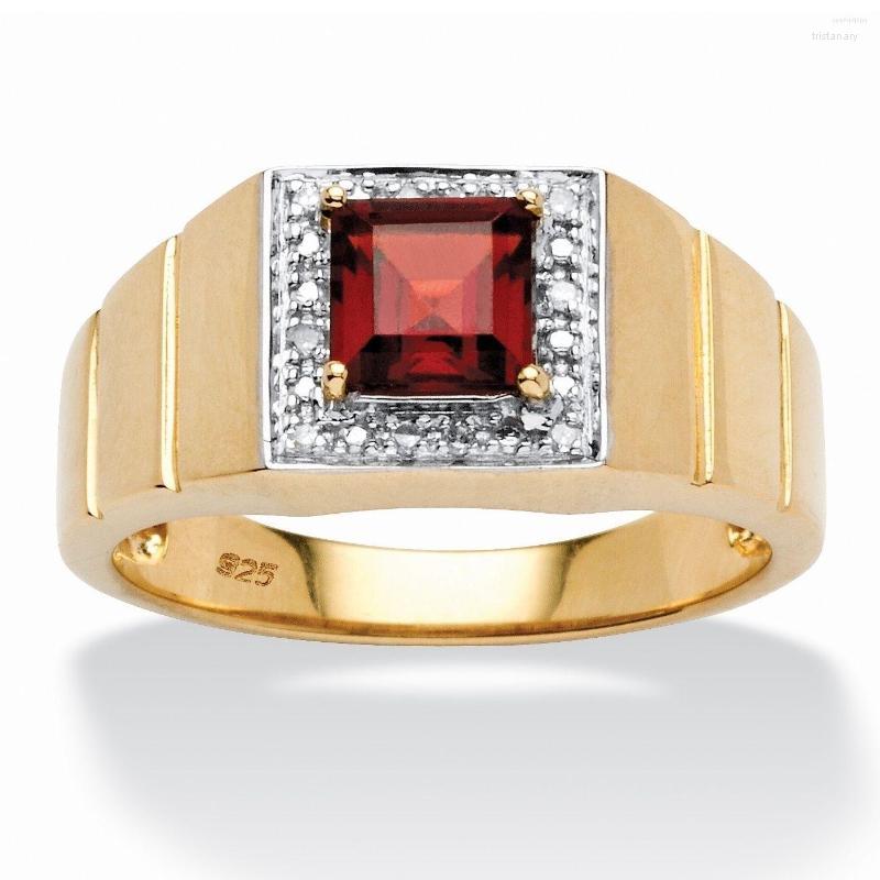 Cluster Rings Men's Fashion 18K Gold Color Ring Luxury Domineering Ruby Wedding Engagement Party Jewelry Size 6-13
Cluster Rings Men's Fashion 18K Gold Color Ring Luxury Domineering Ruby Wedding Engagement Party Jewelry Size 6-13