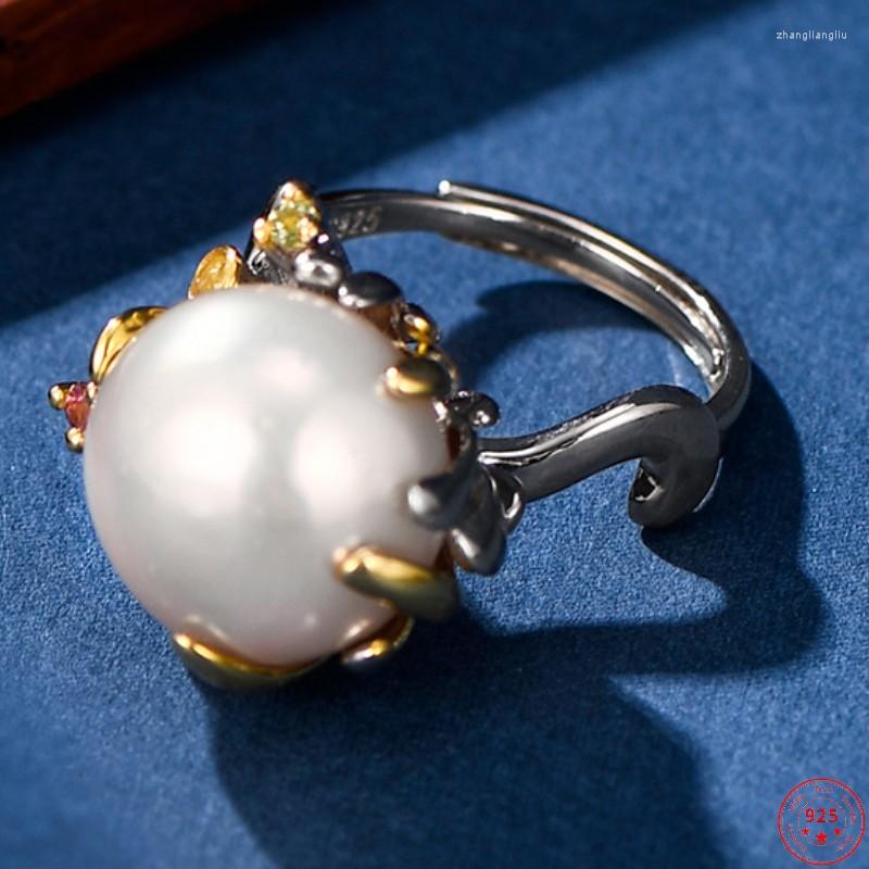 Cluster Rings Genuine S925 Sterling Silver For Women Fashion Exaggerate Baroque Freshwater Pearl Micro Inlay Zircon Gift Jewelry
Cluster Rings Genuine S925 Sterling Silver For Women Fashion Exaggerate Baroque Freshwater Pearl Micro Inlay Zircon Gift Jewelry
