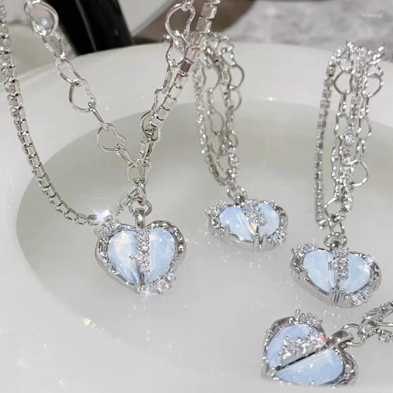 Pendant Necklaces Titanium Steel Chian Multi-layer Flashing Zircon Heart Necklace For Egirl Women Y2K Grunge Collares Aesthetic JewelryPenda
Pendant Necklaces Titanium Steel Chian Multi-layer Flashing Zircon Heart Necklace For Egirl Women Y2K Grunge Collares Aesthetic JewelryPenda