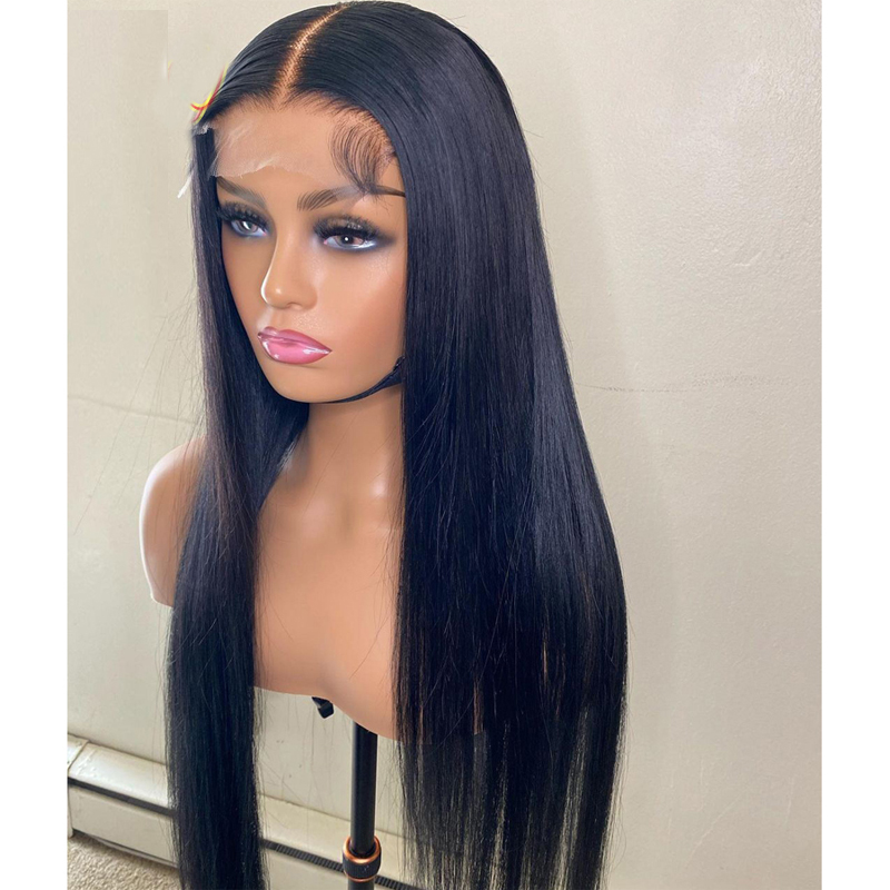 26Inch 180%Density Brazilian Soft Natural Black Straight Pre Plucked Lace Front Wig For Women With Baby Hair, Natural color
26Inch 180%Density Brazilian Soft Natural Black Straight Pre Plucked Lace Front Wig For Women With Baby Hair, Natural color