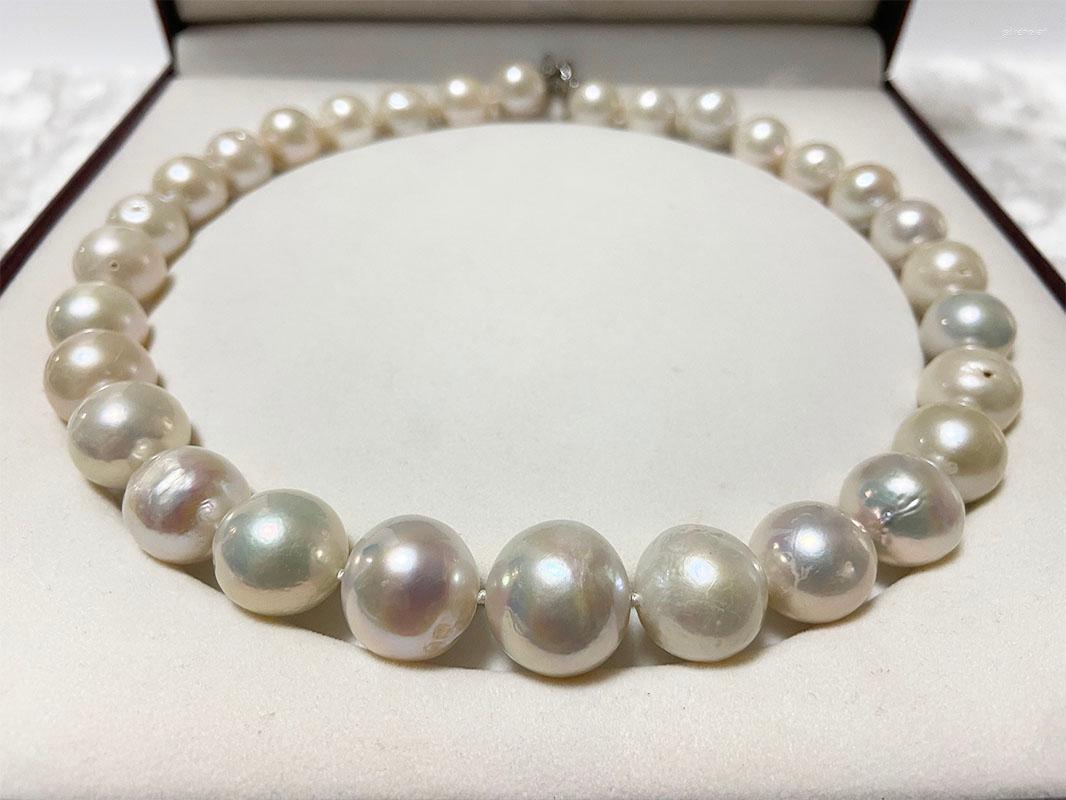 Chains Natural 18"13-17mm South Sea Genuine White Round Less Flaw Pearl Necklace For Women With Clasp Fine Party Jewelry
Chains Natural 18"13-17mm South Sea Genuine White Round Less Flaw Pearl Necklace For Women With Clasp Fine Party Jewelry