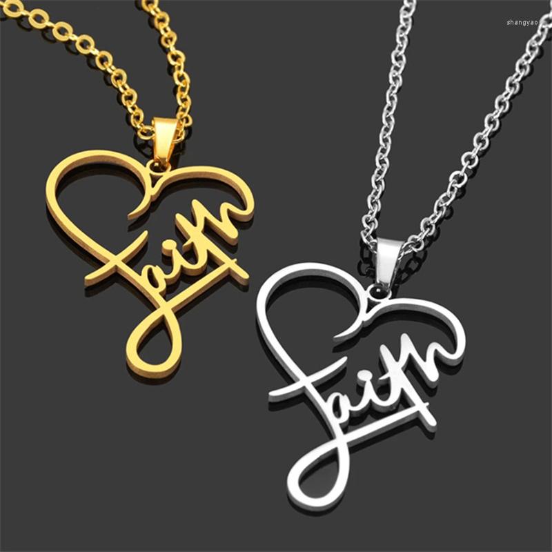 Pendant Necklaces European And American Titanium Steel English Letter Faith Heart Necklace
Pendant Necklaces European And American Titanium Steel English Letter Faith Heart Necklace