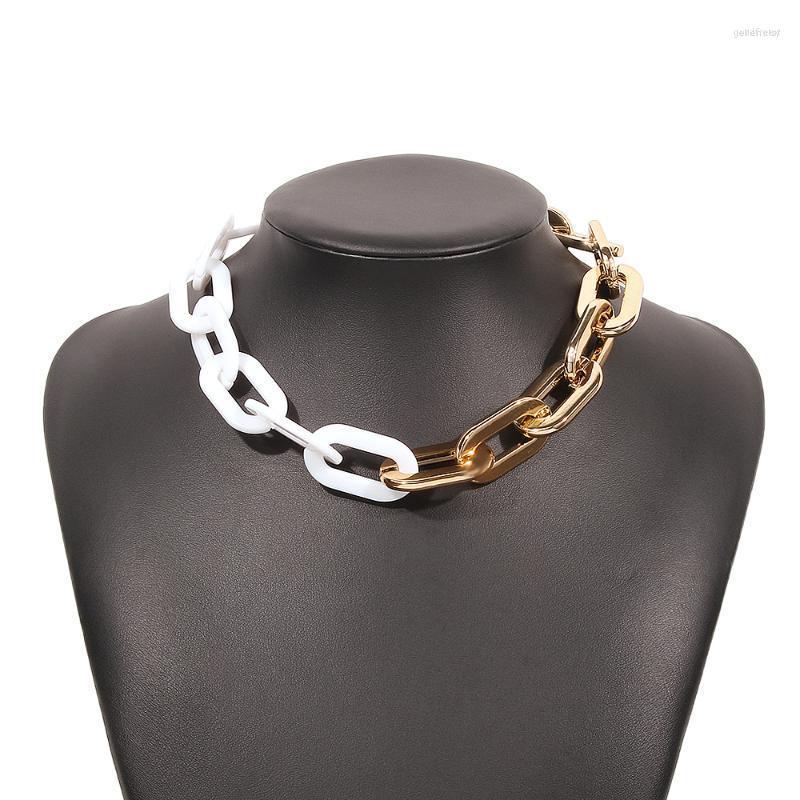 Choker Chokers Punk Simple Jewelry Accessories Thick Chain Double Color Stitching Geometric Neck Necklace Arrival For Women 2023 Gord22 
Choker Chokers Punk Simple Jewelry Accessories Thick Chain Double Color Stitching Geometric Neck Necklace Arrival For Women 2023 Gord22