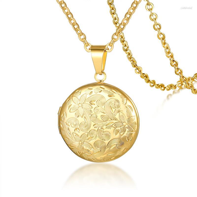 Pendant Necklaces LETAPI Fashion Gold Color Stainless Steel Flower Openable Po Frame Round Pendants Necklace For Women Men
Pendant Necklaces LETAPI Fashion Gold Color Stainless Steel Flower Openable Po Frame Round Pendants Necklace For Women Men