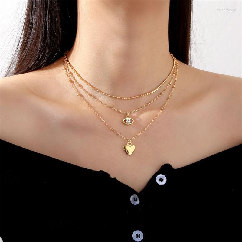 Chains Fashion Simple Meatal Eyes Love Heart Pendant Irregular Geometric Thin Long Chain Collar Necklace For Women Party Accessories
Chains Fashion Simple Meatal Eyes Love Heart Pendant Irregular Geometric Thin Long Chain Collar Necklace For Women Party Accessories