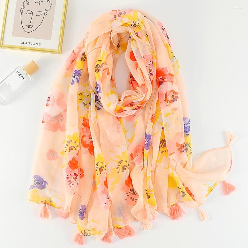 Scarves 2023 Luxury Ink Painting Floral Tassel Viscose Shawl Scarf Women Wrap Pashmina Stole Bufandas Muslim Hijab Pareo Poncho
Scarves 2023 Luxury Ink Painting Floral Tassel Viscose Shawl Scarf Women Wrap Pashmina Stole Bufandas Muslim Hijab Pareo Poncho