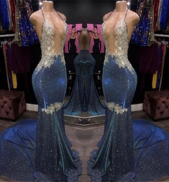 Sparkly Blue White Sequined Mermaid Prom Dresses Sexy Halter Plunging Neck Appliques Top Open Back Long Evenin party Gowns BC40747085571, Chocolate
Sparkly Blue White Sequined Mermaid Prom Dresses Sexy Halter Plunging Neck Appliques Top Open Back Long Evenin party Gowns BC40747085571, Chocolate