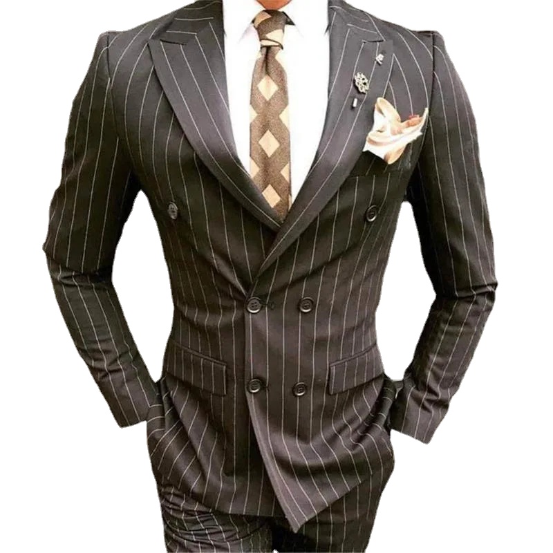 Men's Suits Handsome Brown Stripe Men 2 Pieces Set Pinstripe Wedding Tuxedos Groom Wear Blazer Custom Made Formal Business Party Dress, Same as image
Men's Suits Handsome Brown Stripe Men 2 Pieces Set Pinstripe Wedding Tuxedos Groom Wear Blazer Custom Made Formal Business Party Dress, Same as image