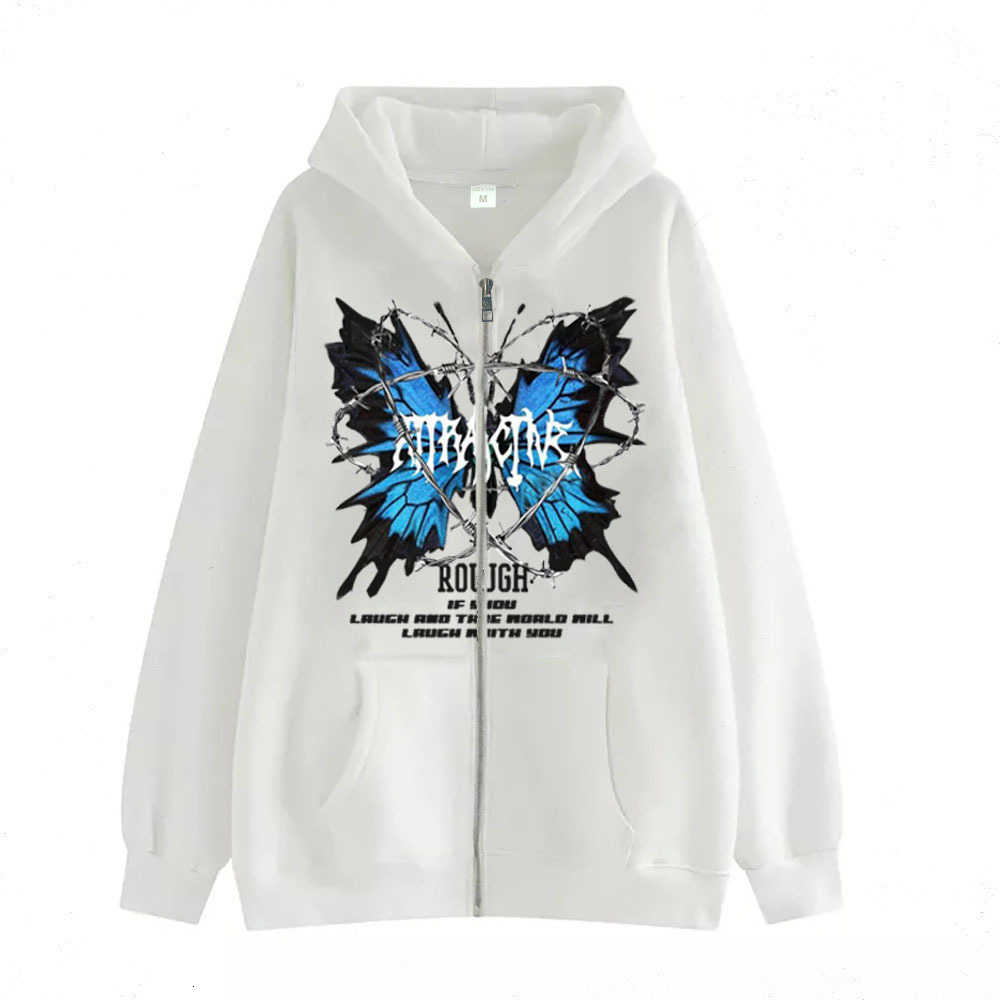 2023 New Clothes Iron Chain Goth Butterfly Y2k Printing Zipper Sweater Fashion Men Casual Hoodie, Red
2023 New Clothes Iron Chain Goth Butterfly Y2k Printing Zipper Sweater Fashion Men Casual Hoodie, Red