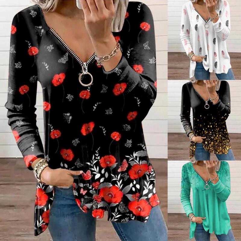 Women's Tanks Women Autumn And Winter Zipper V Neck Tshirt Tops Casual Trendy Loose Fit Tunic Pin Under Blouse For Silky Blouses, Green
Women's Tanks Women Autumn And Winter Zipper V Neck Tshirt Tops Casual Trendy Loose Fit Tunic Pin Under Blouse For Silky Blouses, Green