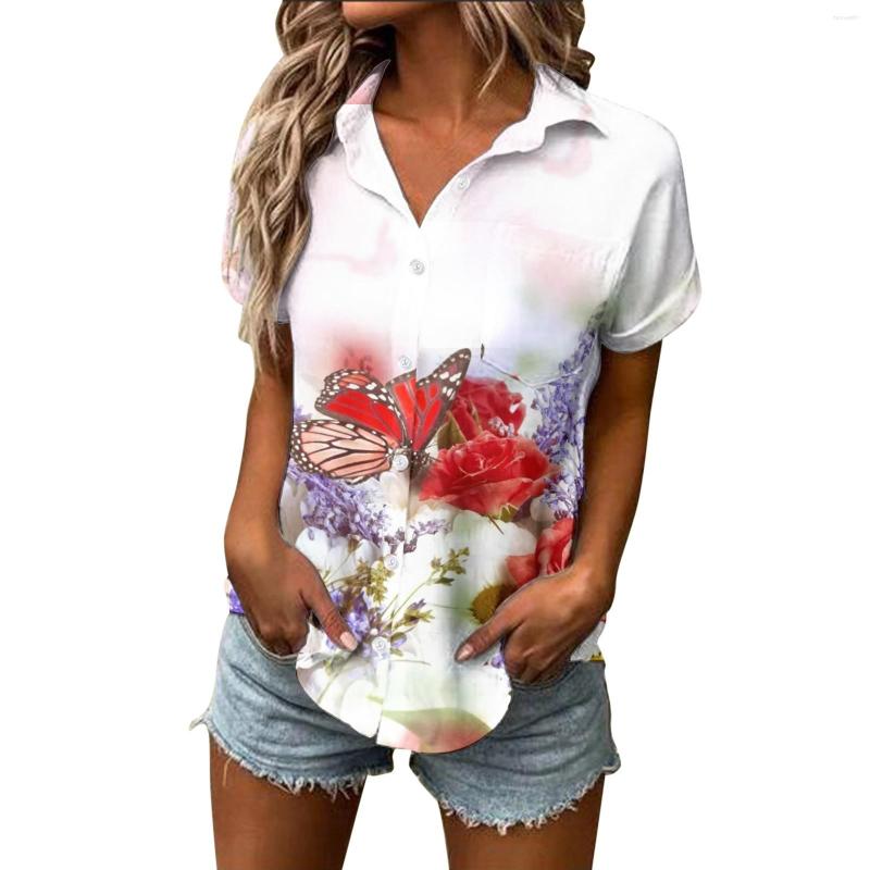Women' Blouses Women Short Sleeve Shirts Floral Print Elegant Ladies Single Breasted Shirt Tops Blouse Harajuku Casual Clothing, Pink
Women' Blouses Women Short Sleeve Shirts Floral Print Elegant Ladies Single Breasted Shirt Tops Blouse Harajuku Casual Clothing, Pink