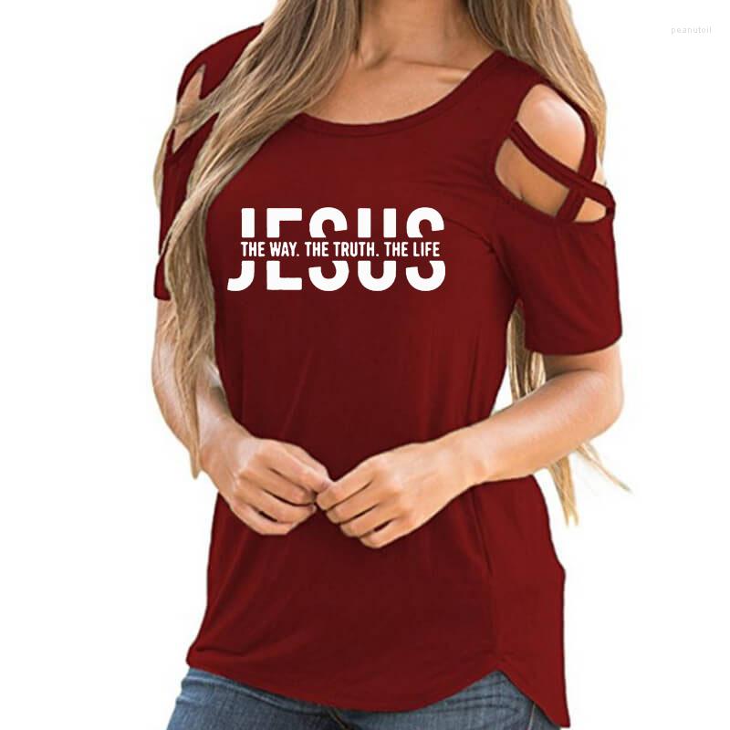 Women' T Shirts Jesus The Way Truth Print Women T-Shirt Summer Christmas Lover Gift Cross Off Shoulder Casual Tshirt Femme Tops For Female, Black
Women' T Shirts Jesus The Way Truth Print Women T-Shirt Summer Christmas Lover Gift Cross Off Shoulder Casual Tshirt Femme Tops For Female, Black