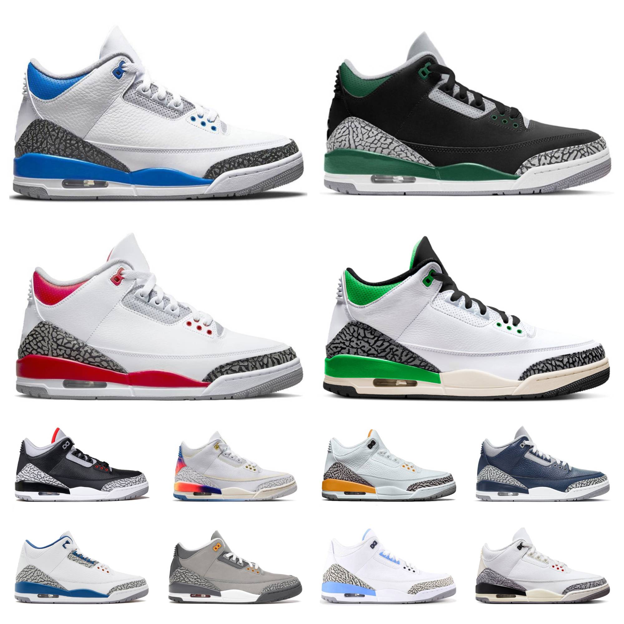 Jumpman 3 3s Basketball Shoes Men Cardinal Fire Red Pine Green UNC White Cement Reimagined Wizards Lucky Green Racer Blue A Ma Maniere Designer Mens Sneakers Runners, Bubble package bag
Jumpman 3 3s Basketball Shoes Men Cardinal Fire Red Pine Green UNC White Cement Reimagined Wizards Lucky Green Racer Blue A Ma Maniere Designer Mens Sneakers Runners, Bubble package bag