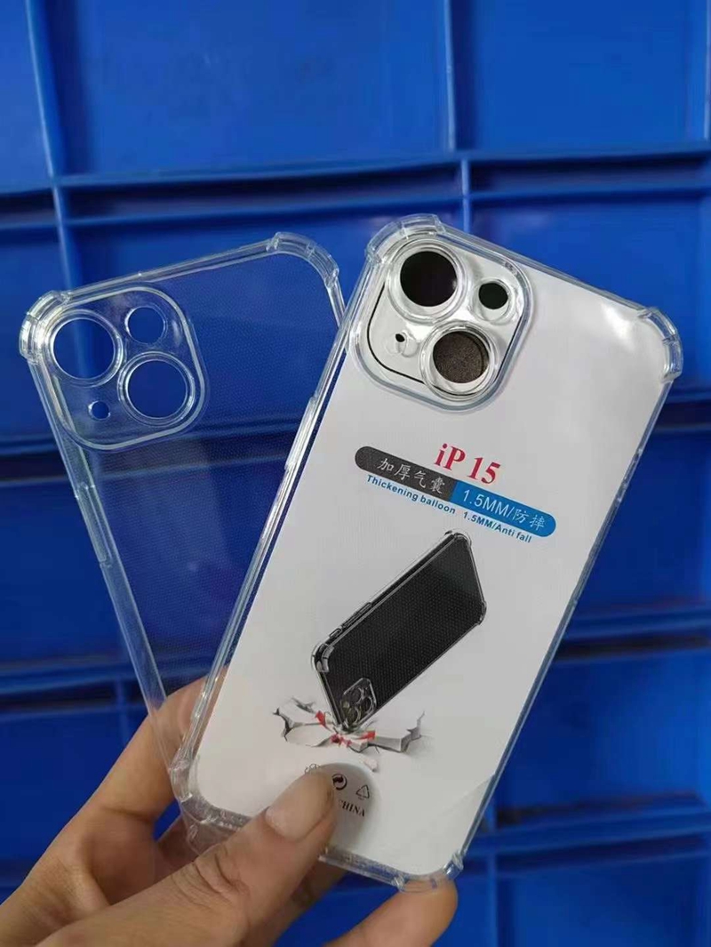 I17 1.5MM Fine Hole Shockproof Soft TPU Case For Iphone 17 Air 16E 16 15 Plus 14 13 12 Pro Max 11 Pro Max XR XS MAX X 8 7 6 Anti Fall Airbag Four Corn