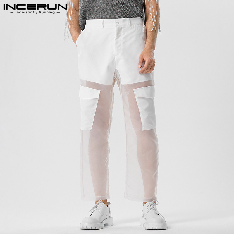 Men's Jeans Men Pants Mesh Patchwork Button Streetwear Transparent Straight Trousers 2023 Pockets Joggers Fashion Pantalon S5XL INCERUN 230628, Black
Men's Jeans Men Pants Mesh Patchwork Button Streetwear Transparent Straight Trousers 2023 Pockets Joggers Fashion Pantalon S5XL INCERUN 230628, Black