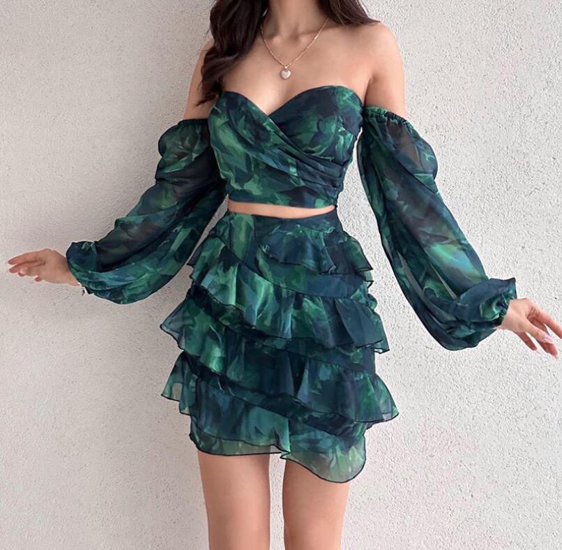 Women's Set Summer 2023 New Sexy Bra Off Shoulder Top Ruffled Half Skirt Fashion Women's Set
Women's Set Summer 2023 New Sexy Bra Off Shoulder Top Ruffled Half Skirt Fashion Women's Set