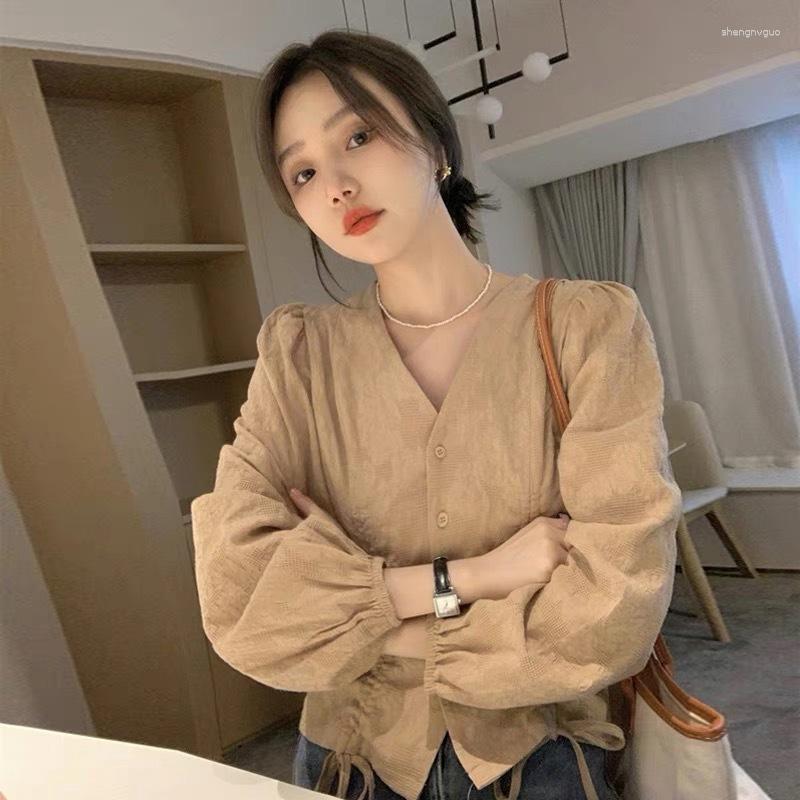 Women' Blouses Woman' Shirts Spring/summer V Neck Cotton Long Sleeve Solid Color Buttons Ladies Tops Shirt Drop XMM8626, Light color card
Women' Blouses Woman' Shirts Spring/summer V Neck Cotton Long Sleeve Solid Color Buttons Ladies Tops Shirt Drop XMM8626, Light color card