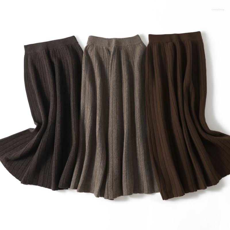 Skirts Spring And Autumn Pure Wool Pleated Long Skirt Women's Knit Base Fashion Pack Hip A-Line Cashmere Korean, Mo ka zong
Skirts Spring And Autumn Pure Wool Pleated Long Skirt Women's Knit Base Fashion Pack Hip A-Line Cashmere Korean, Mo ka zong