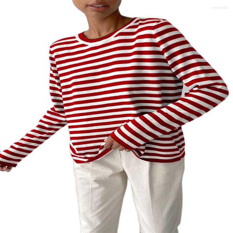 Women's Sweaters Spring/Autumn Fashion Knitwear Europe-USA Style Pullovers Women/Girl O-Neck Striped Long Sleeve Loose Sweater, 05
Women's Sweaters Spring/Autumn Fashion Knitwear Europe-USA Style Pullovers Women/Girl O-Neck Striped Long Sleeve Loose Sweater, 05