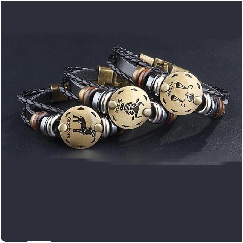 Charm Bracelets 12 Constellation Woven Leather Bracelet For Women Men Vintage Punk Braided Antifatigue Alloy Jewelry Gift Wholesale Dhn8Y
Charm Bracelets 12 Constellation Woven Leather Bracelet For Women Men Vintage Punk Braided Antifatigue Alloy Jewelry Gift Wholesale Dhn8Y